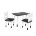 Детский комплект Прямоугольный стол и 2 стула Бэтмен черный, с носочками, Bambini Letto