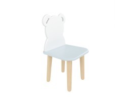 Детский стул Мишка голубой