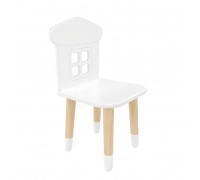 Детский стул Домик белый, с носочками