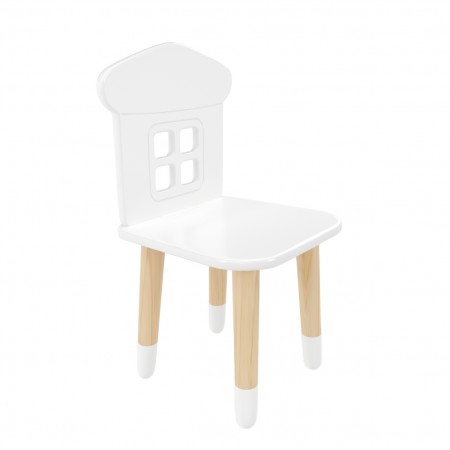 Детский стул Домик белый, с носочками, Bambini Letto