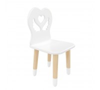 Детский стул Крылья с сердцем белый, с носочками