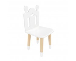Детский стул Принц Артур белый, с носочками
