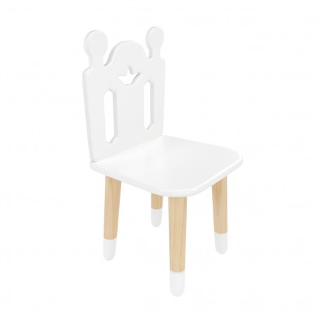 Детский стул Принц Артур белый, с носочками, Bambini Letto