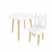 Детский комплект стол Круглый и стул Принц Артур белый, Bambini Letto