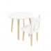 Детский комплект стол Круглый и стул Принц Артур белый, Bambini Letto