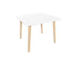 Детский стол Квадратный белый