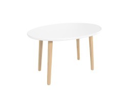 Детский стол Овальный белый