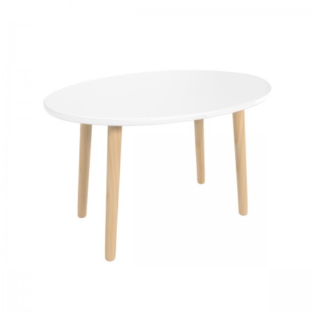 Детский стол Овальный белый, Bambini Letto