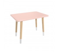 Детский стол Прямоугольный розовый, с носочками