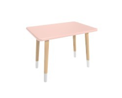 Детский стол Прямоугольный розовый, с носочками
