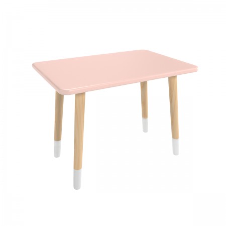 Детский стол Прямоугольный розовый, с носочками, Bambini Letto