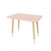 Детский стол Прямоугольный розовый, с носочками, Bambini Letto