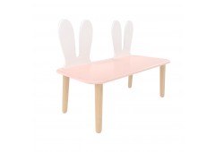 Детская скамейка Уши зайца розовая