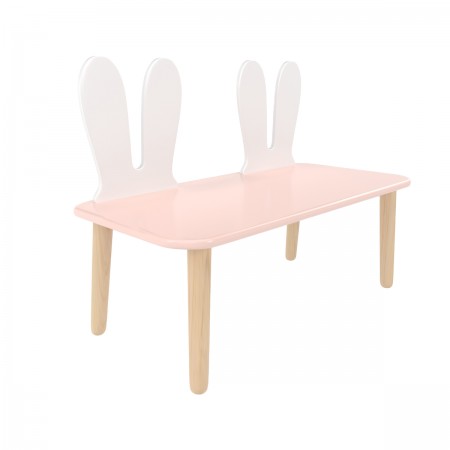 Детская скамейка Уши зайца розовая, Bambini Letto