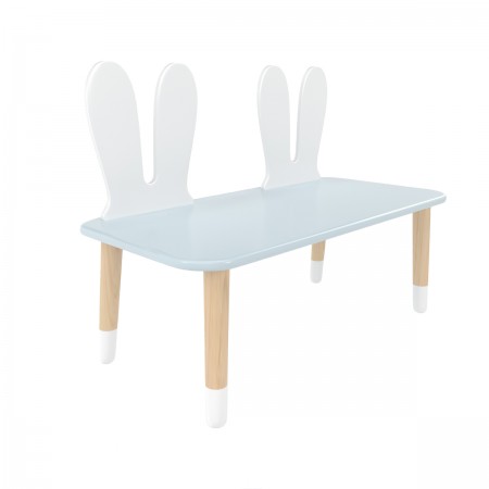 Детская скамейка Уши зайца голубая, с носочками, Bambini Letto
