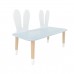Детская скамейка Уши зайца голубая, с носочками, Bambini Letto