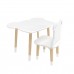 Детский комплект стол и стул Мишка белый, с носочками, Bambini Letto