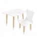 Детский комплект стол и стул Мишка белый, с носочками, Bambini Letto
