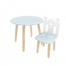 Детский комплект стол Круглый и стул Принц Артур голубой, Bambini Letto