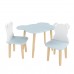 Детский комплект стол и 2 стула Мишка голубой, Bambini Letto