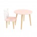 Детский комплект стол Круглый и стул Принц Артур розовый, Bambini Letto