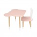 Детский комплект стол и стул Мишка розовый, с носочками, Bambini Letto