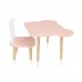 Детский комплект стол и стул Мишка розовый, с носочками, Bambini Letto
