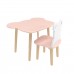 Детский комплект стол и стул Мишка розовый, Bambini Letto