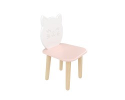 Детский стул Котик розовый
