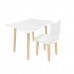 Детский комплект стол и стул Котик белый, Bambini Letto