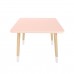 Детский стол Квадратный розовый, с носочками, Bambini Letto