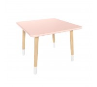 Детский стол Квадратный розовый, с носочками