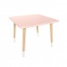 Детский стол Квадратный розовый, с носочками, Bambini Letto