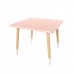 Детский стол Квадратный розовый, с носочками, Bambini Letto