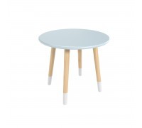 Детский стол Круглый голубой, с носочками