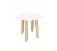 Детский табурет Круглый белый