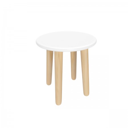 Детский табурет Круглый белый, Bambini Letto