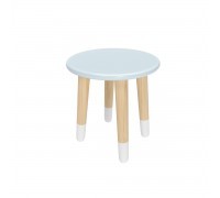 Детский табурет Круглый голубой, с носочками