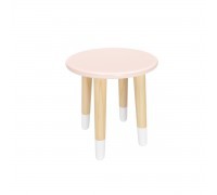 Детский табурет Круглый розовый, с носочками