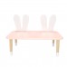 Детская скамейка Уши зайца розовая, с носочками, Bambini Letto