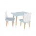 Детский комплект стол и 2 стула Котик голубой, с носочками, Bambini Letto