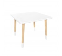 Детский стол Квадратный белый, с носочками