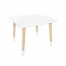 Детский стол Квадратный белый, с носочками, Bambini Letto