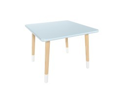 Детский стол Квадратный голубой, с носочками