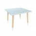 Детский стол Квадратный голубой, с носочками, Bambini Letto