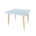 Детский стол Квадратный голубой, с носочками, Bambini Letto