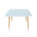 Детский стол Квадратный голубой, с носочками, Bambini Letto
