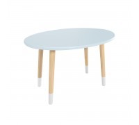 Детский стол Овальный голубой, с носочками