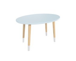 Детский стол Овальный голубой, с носочками