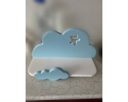 Детская полка облако голубого цвета 